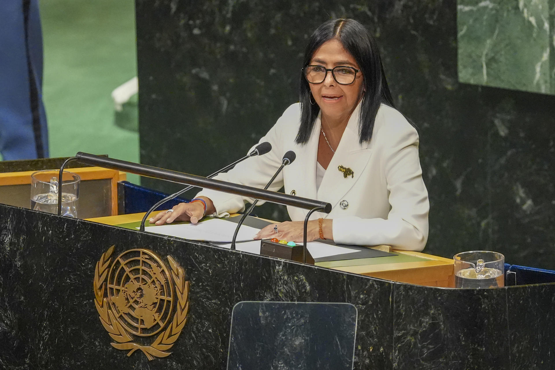 Delcy Rodríguez instó a Guyana en la ONU a “volver a las negociaciones” por el Esequibo