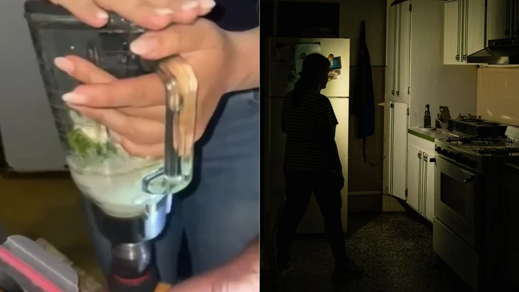 Así es como una familia logra “encender” una licuadora en medio de los apagones en Venezuela (VIDEO)