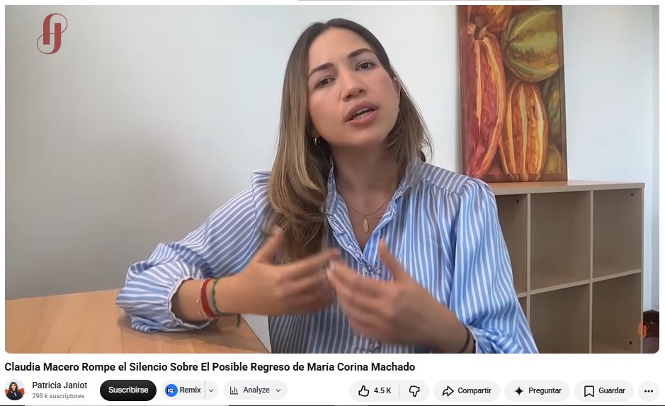 Claudia Macero reitera disposición de María Corina Machado a dialogar con Delcy Rodríguez < El Informador Venezuela
