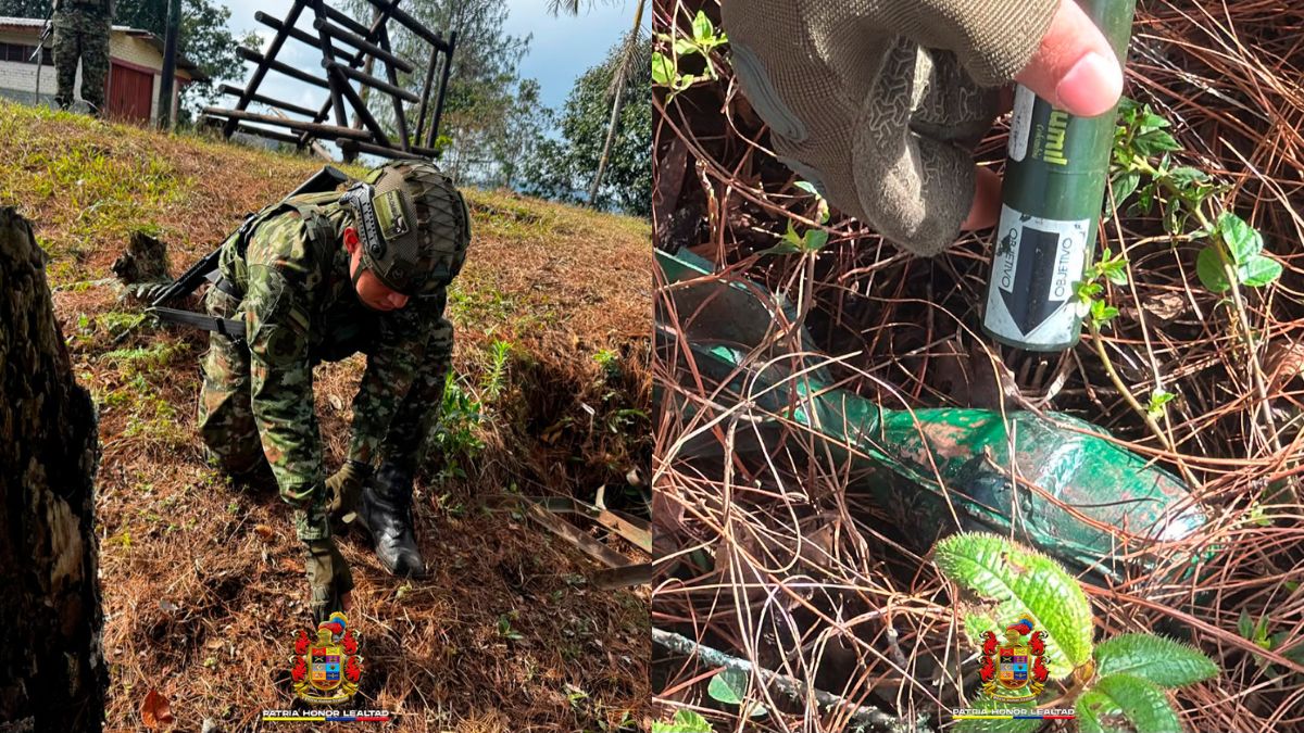 Ejército de Colombia destruyó explosivos improvisados de alto poder instalados en una institución educativa rural frecuentada por 25 menores | NTN24.COM