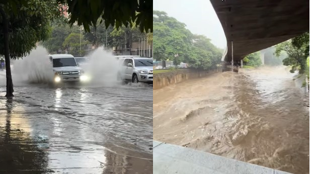 Lluvias torrenciales causan anegaciones y el aumento del caudal del río Guaire en Caracas < El Informador Venezuela