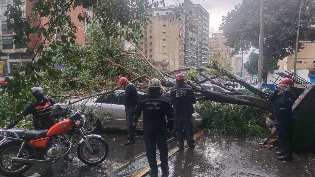Activan despliegue de emergencia en Caracas tras fuertes lluvias y ráfagas de viento este sábado