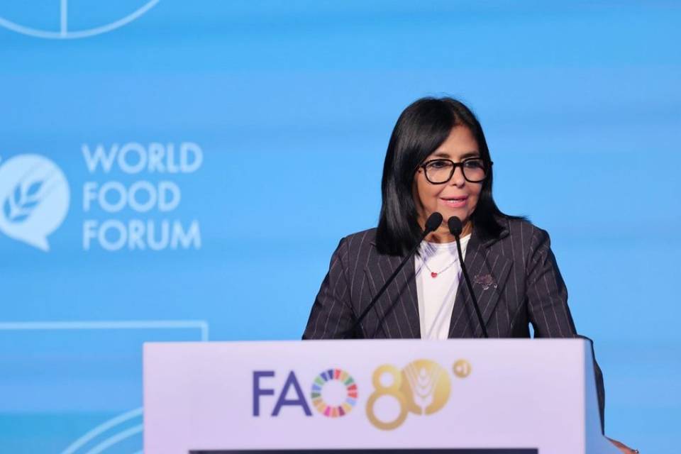 Delcy Rodríguez: Venezuela debe alcanzar niveles cercanos al hambre cero antes de 2030 | TalCual