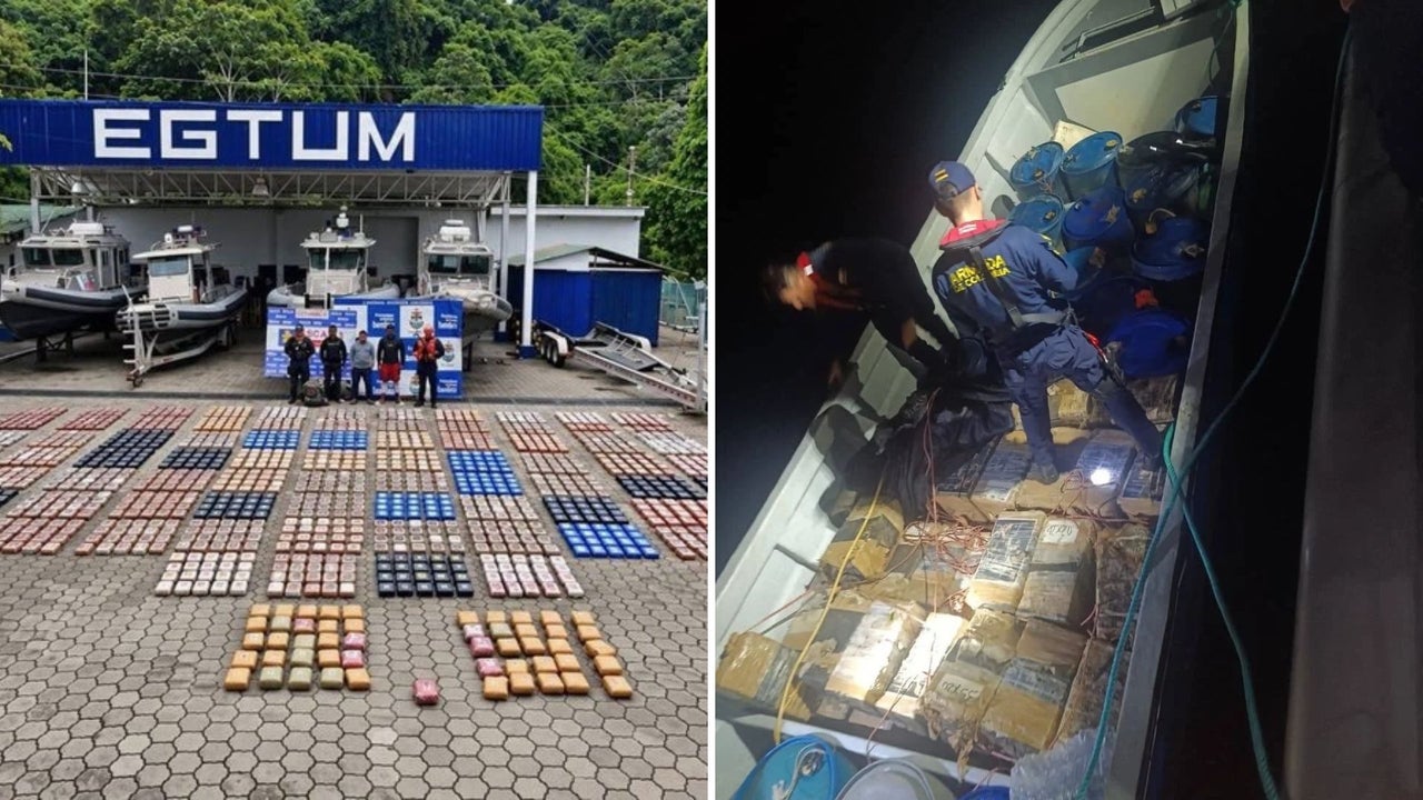 Naufragio tras persecución naval: Armada de Colombia asesta duro golpe al narcotráfico con la incautación de más de 1,6 toneladas de droga en el Pacífico | NTN24.COM